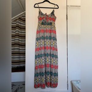 Sugarlips XS spaghetti strap maxi statement dress with geometric pattern